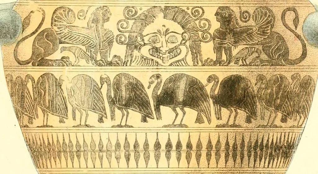An illustration from Pitture di vasi fittili, esibite dal cav. F. Inghirami per servire di studio alla mitologia ed alla storia degli antichi popoli, 1838, leaf 544