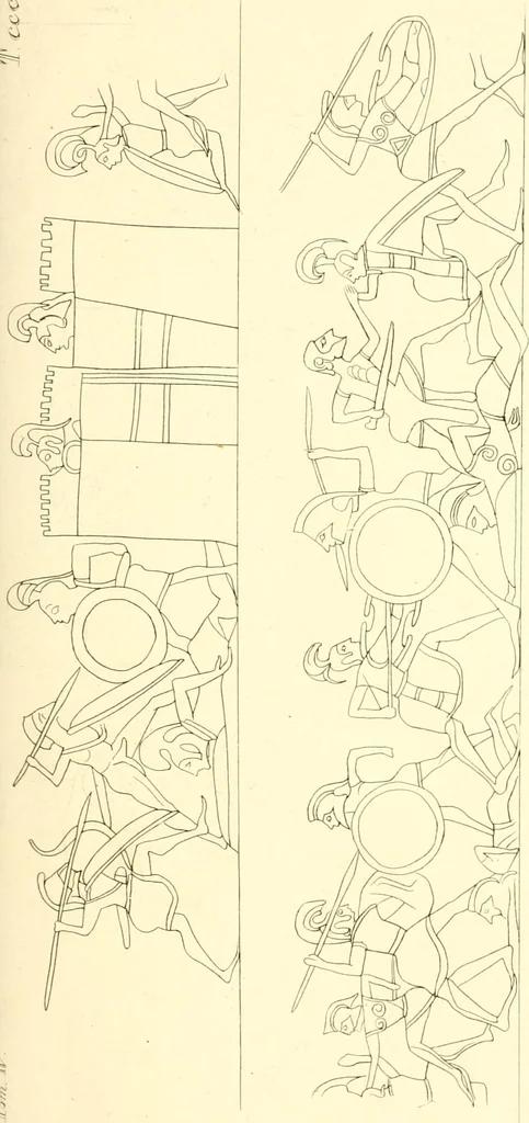 An illustration from Pitture di vasi fittili, esibite dal cav. F. Inghirami per servire di studio alla mitologia ed alla storia degli antichi popoli, 1838, leaf 548