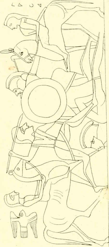 An illustration from Pitture di vasi fittili, esibite dal cav. F. Inghirami per servire di studio alla mitologia ed alla storia degli antichi popoli, 1838, leaf 552
