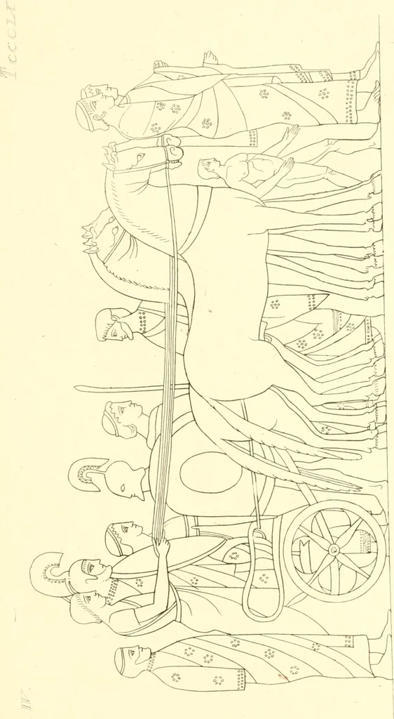 An illustration from Pitture di vasi fittili, esibite dal cav. F. Inghirami per servire di studio alla mitologia ed alla storia degli antichi popoli, 1838, leaf 558