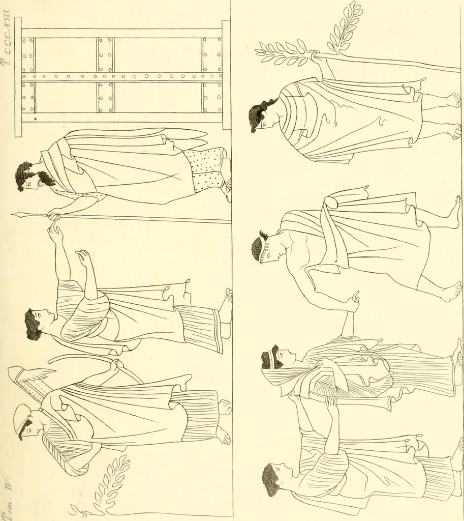 An illustration from Pitture di vasi fittili, esibite dal cav. F. Inghirami per servire di studio alla mitologia ed alla storia degli antichi popoli, 1838, leaf 566