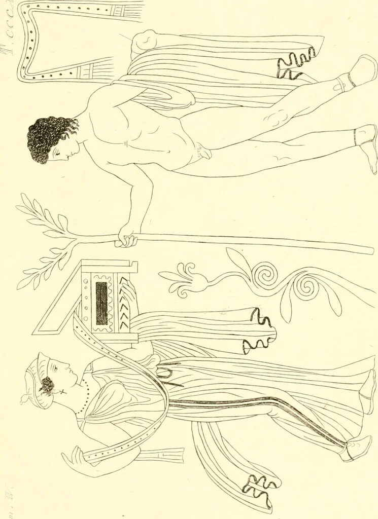 An illustration from Pitture di vasi fittili, esibite dal cav. F. Inghirami per servire di studio alla mitologia ed alla storia degli antichi popoli, 1838, leaf 572