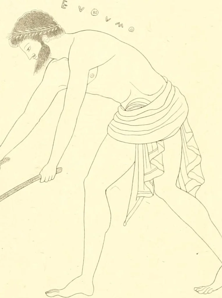 An illustration from Pitture di vasi fittili, esibite dal cav. F. Inghirami per servire di studio alla mitologia ed alla storia degli antichi popoli, 1838, leaf 578