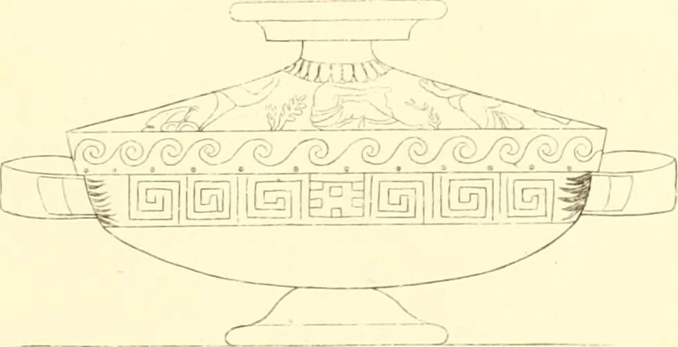 An illustration from Pitture di vasi fittili, esibite dal cav. F. Inghirami per servire di studio alla mitologia ed alla storia degli antichi popoli, 1838, leaf 600