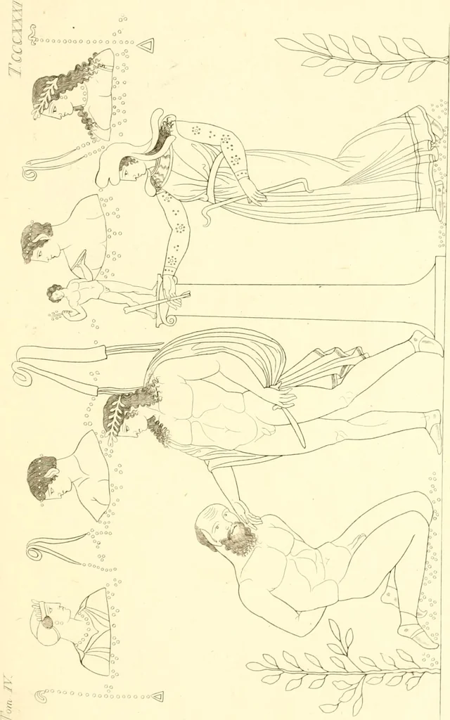 An illustration from Pitture di vasi fittili, esibite dal cav. F. Inghirami per servire di studio alla mitologia ed alla storia degli antichi popoli, 1838, leaf 602