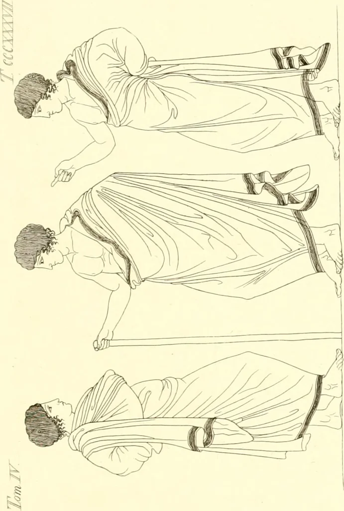 An illustration from Pitture di vasi fittili, esibite dal cav. F. Inghirami per servire di studio alla mitologia ed alla storia degli antichi popoli, 1838, leaf 612
