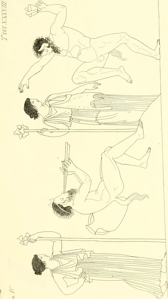 An illustration from Pitture di vasi fittili, esibite dal cav. F. Inghirami per servire di studio alla mitologia ed alla storia degli antichi popoli, 1838, leaf 614