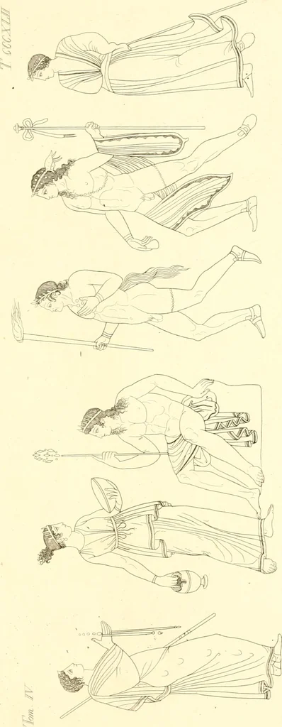 An illustration from Pitture di vasi fittili, esibite dal cav. F. Inghirami per servire di studio alla mitologia ed alla storia degli antichi popoli, 1838, leaf 622