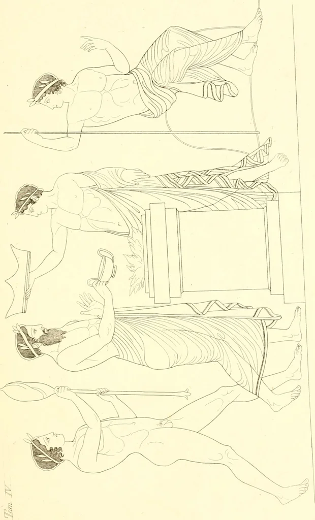 An illustration from Pitture di vasi fittili, esibite dal cav. F. Inghirami per servire di studio alla mitologia ed alla storia degli antichi popoli, 1838, leaf 626