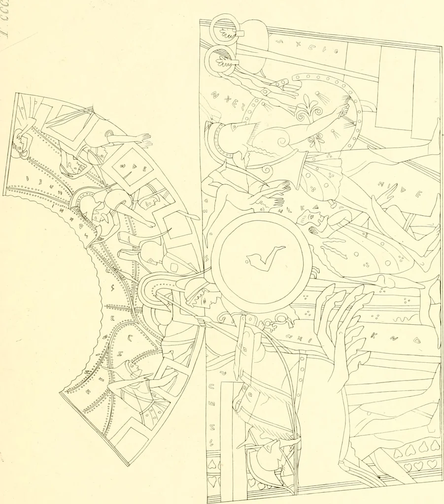 An illustration from Pitture di vasi fittili, esibite dal cav. F. Inghirami per servire di studio alla mitologia ed alla storia degli antichi popoli, 1838, leaf 630