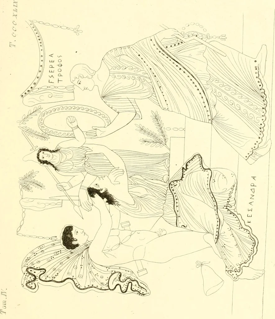 An illustration from Pitture di vasi fittili, esibite dal cav. F. Inghirami per servire di studio alla mitologia ed alla storia degli antichi popoli, 1838, leaf 636