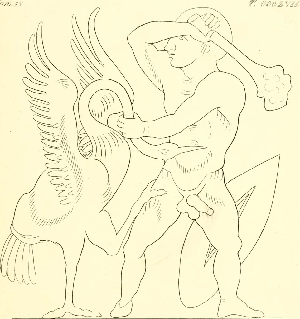 An illustration from Pitture di vasi fittili, esibite dal cav. F. Inghirami per servire di studio alla mitologia ed alla storia degli antichi popoli, 1838, leaf 652