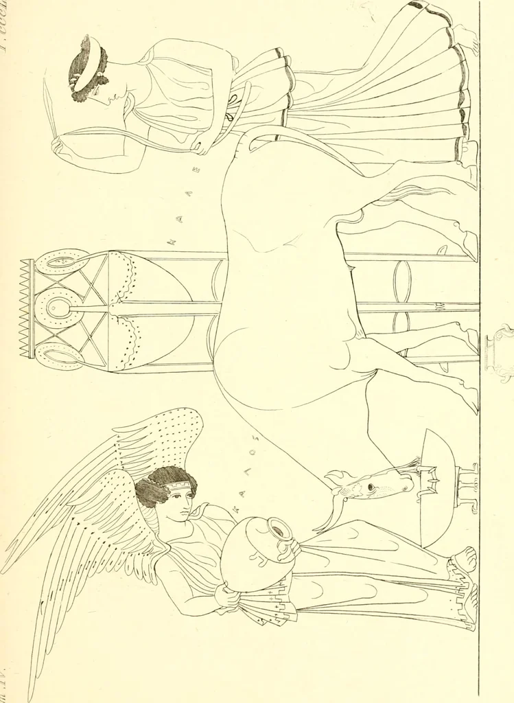 An illustration from Pitture di vasi fittili, esibite dal cav. F. Inghirami per servire di studio alla mitologia ed alla storia degli antichi popoli, 1838, leaf 656