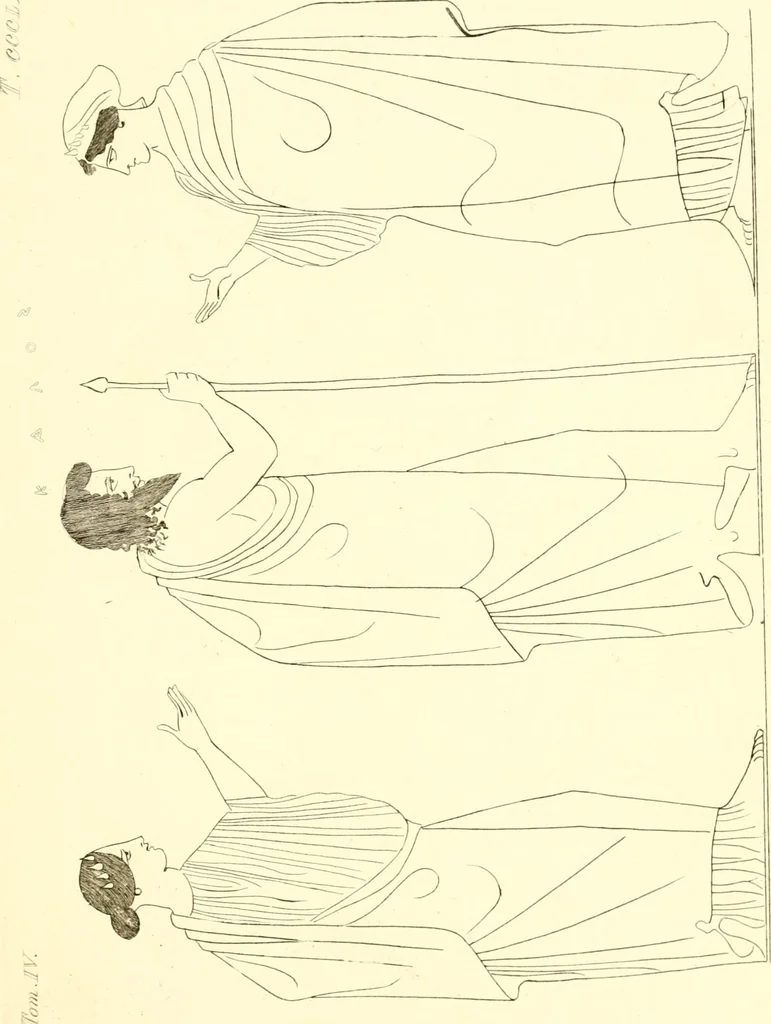 An illustration from Pitture di vasi fittili, esibite dal cav. F. Inghirami per servire di studio alla mitologia ed alla storia degli antichi popoli, 1838, leaf 658