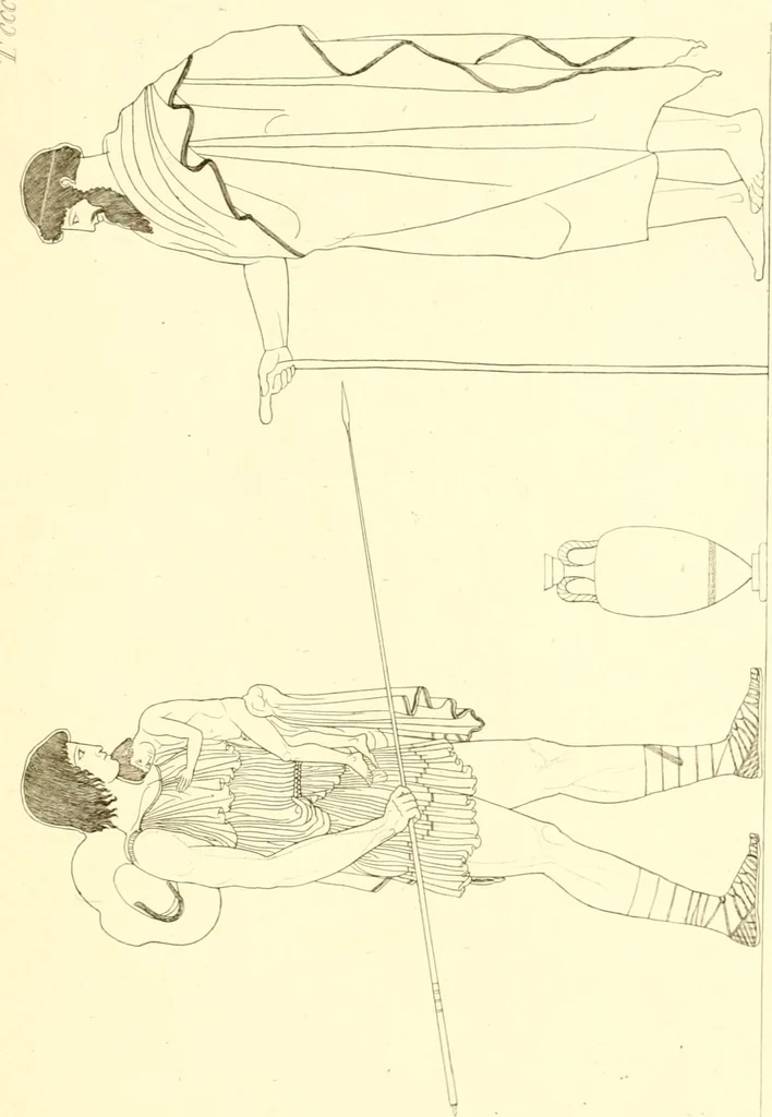 An illustration from Pitture di vasi fittili, esibite dal cav. F. Inghirami per servire di studio alla mitologia ed alla storia degli antichi popoli, 1838, leaf 668