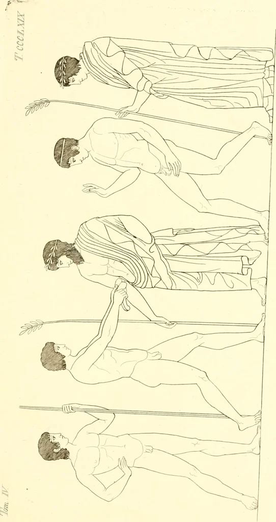 An illustration from Pitture di vasi fittili, esibite dal cav. F. Inghirami per servire di studio alla mitologia ed alla storia degli antichi popoli, 1838, leaf 676