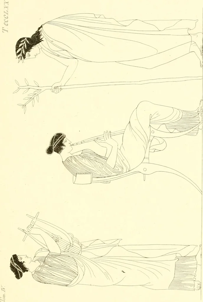 An illustration from Pitture di vasi fittili, esibite dal cav. F. Inghirami per servire di studio alla mitologia ed alla storia degli antichi popoli, 1838, leaf 678