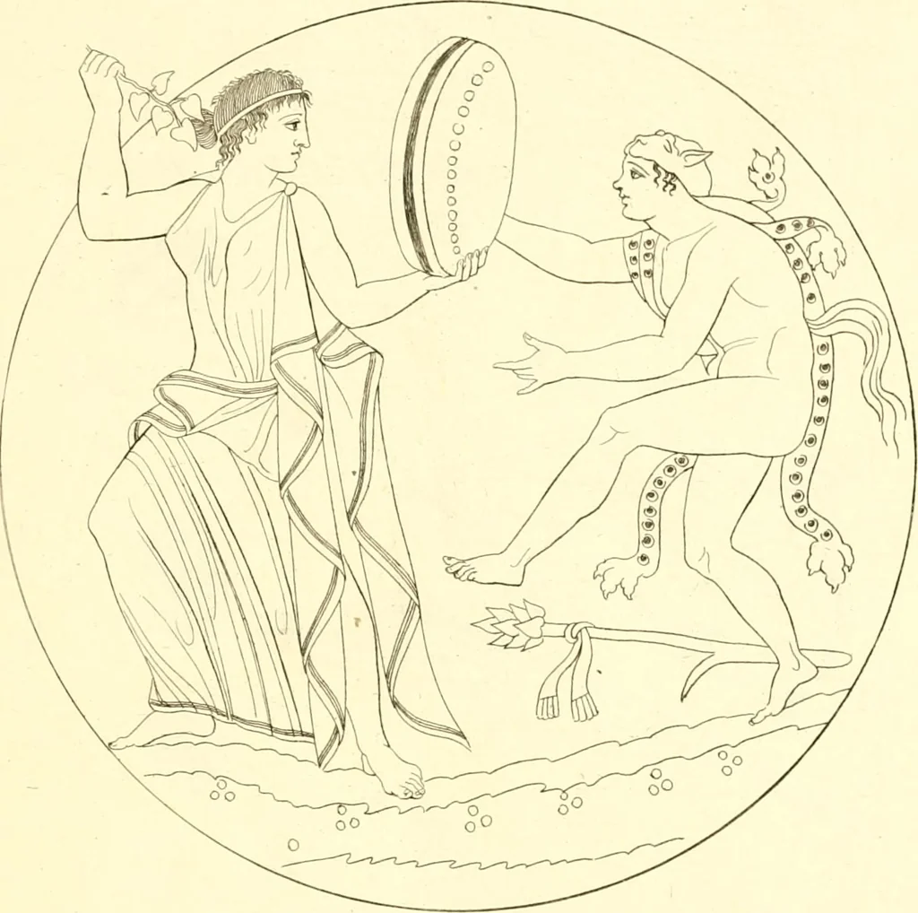 An illustration from Pitture di vasi fittili, esibite dal cav. F. Inghirami per servire di studio alla mitologia ed alla storia degli antichi popoli, 1838, leaf 686