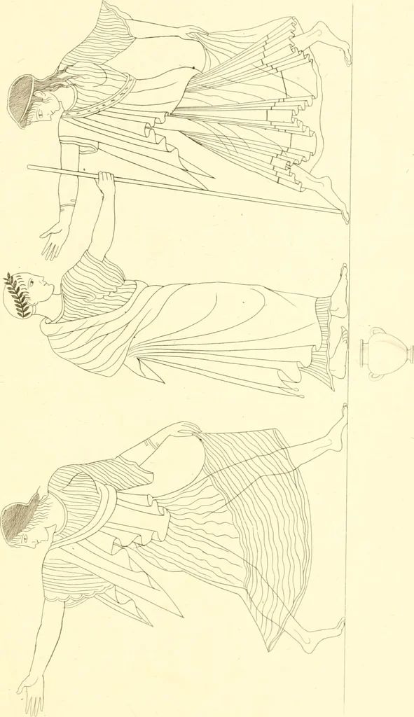 An illustration from Pitture di vasi fittili, esibite dal cav. F. Inghirami per servire di studio alla mitologia ed alla storia degli antichi popoli, 1838, leaf 700