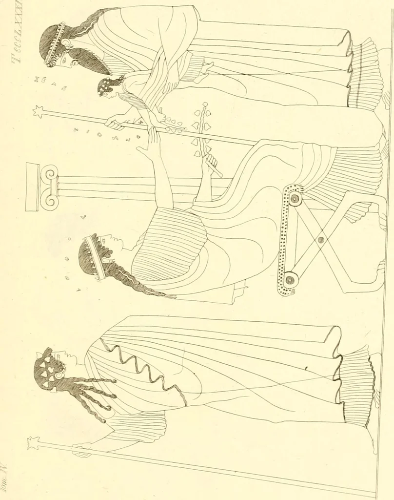 An illustration from Pitture di vasi fittili, esibite dal cav. F. Inghirami per servire di studio alla mitologia ed alla storia degli antichi popoli, 1838, leaf 706