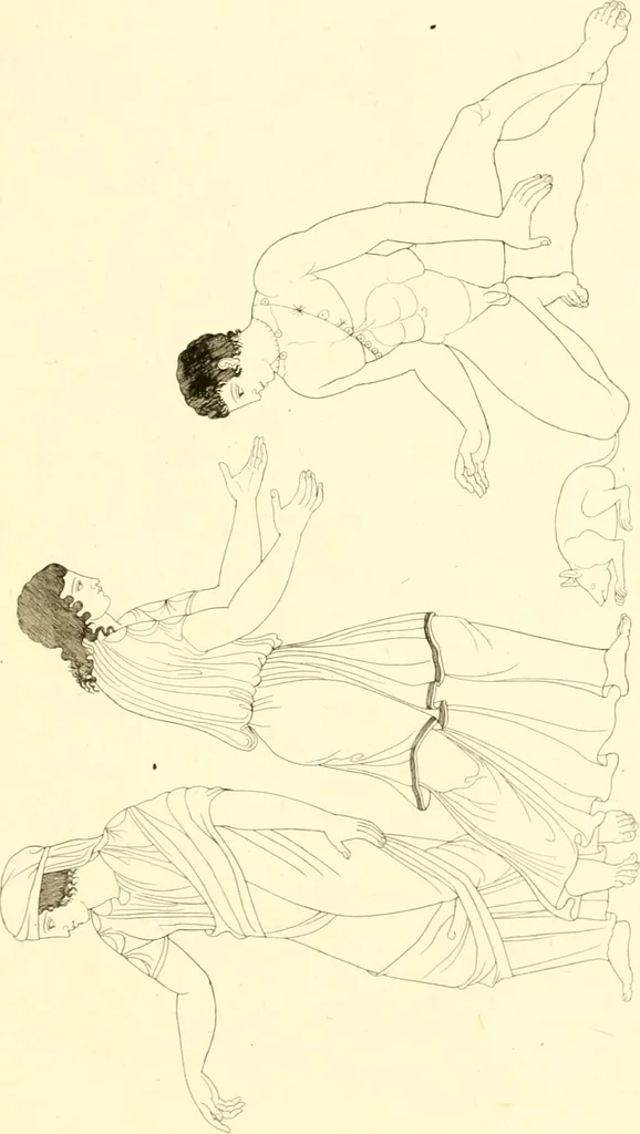 An illustration from Pitture di vasi fittili, esibite dal cav. F. Inghirami per servire di studio alla mitologia ed alla storia degli antichi popoli, 1838, leaf 712