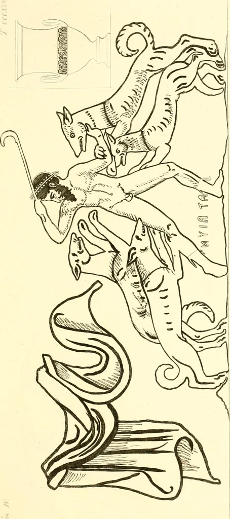 An illustration from Pitture di vasi fittili, esibite dal cav. F. Inghirami per servire di studio alla mitologia ed alla storia degli antichi popoli, 1838, leaf 728