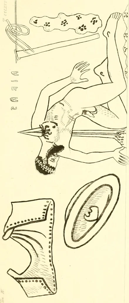 An illustration from Pitture di vasi fittili, esibite dal cav. F. Inghirami per servire di studio alla mitologia ed alla storia degli antichi popoli, 1838, leaf 730