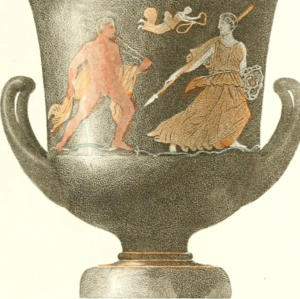 An illustration from Pitture di vasi fittili, esibite dal cav. F. Inghirami per servire di studio alla mitologia ed all storia degli antichi popoli, 1838, leaf 162