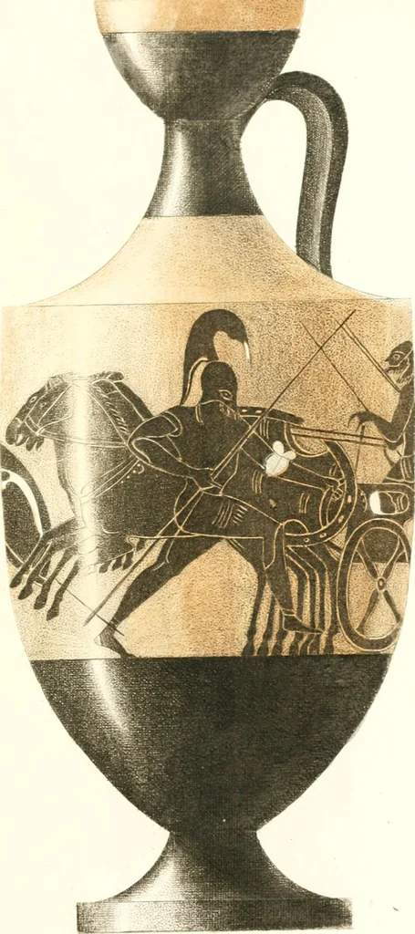 An illustration from Pitture di vasi fittili, esibite dal cav. F. Inghirami per servire di studio alla mitologia ed all storia degli antichi popoli, 1838, leaf 166