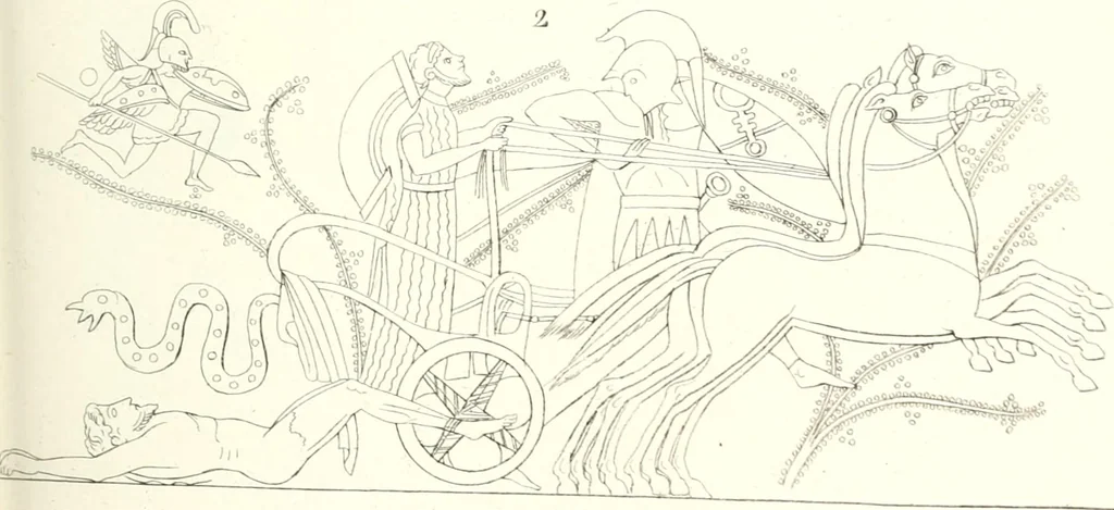 An illustration from Pitture di vasi fittili, esibite dal cav. F. Inghirami per servire di studio alla mitologia ed all storia degli antichi popoli, 1838, leaf 170
