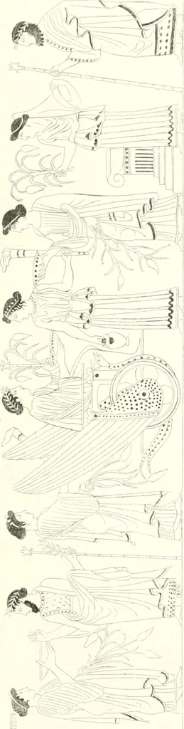An illustration from Pitture di vasi fittili, esibite dal cav. F. Inghirami per servire di studio alla mitologia ed all storia degli antichi popoli, 1838, leaf 174