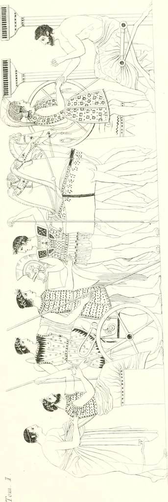 An illustration from Pitture di vasi fittili, esibite dal cav. F. Inghirami per servire di studio alla mitologia ed all storia degli antichi popoli, 1838, leaf 178