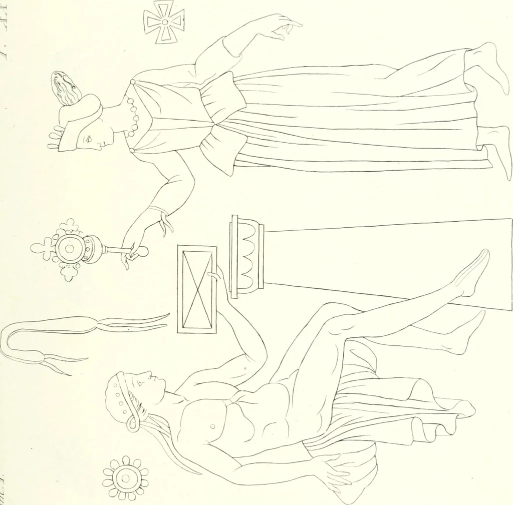 An illustration from Pitture di vasi fittili, esibite dal cav. F. Inghirami per servire di studio alla mitologia ed all storia degli antichi popoli, 1838, leaf 200