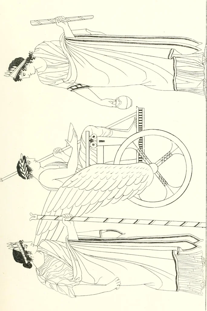 An illustration from Pitture di vasi fittili, esibite dal cav. F. Inghirami per servire di studio alla mitologia ed all storia degli antichi popoli, 1838, leaf 202