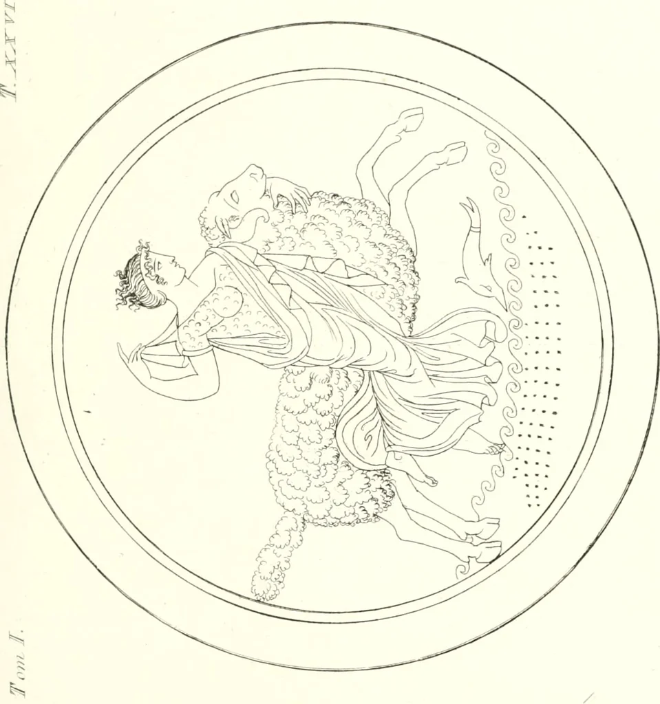 An illustration from Pitture di vasi fittili, esibite dal cav. F. Inghirami per servire di studio alla mitologia ed all storia degli antichi popoli, 1838, leaf 204