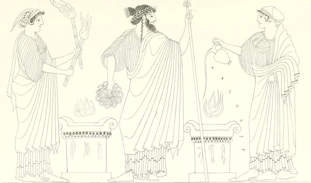 An illustration from Pitture di vasi fittili, esibite dal cav. F. Inghirami per servire di studio alla mitologia ed all storia degli antichi popoli, 1838, leaf 224