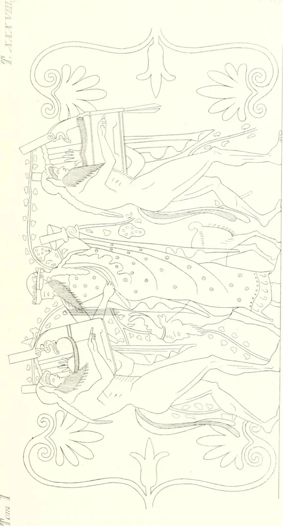 An illustration from Pitture di vasi fittili, esibite dal cav. F. Inghirami per servire di studio alla mitologia ed all storia degli antichi popoli, 1838, leaf 226