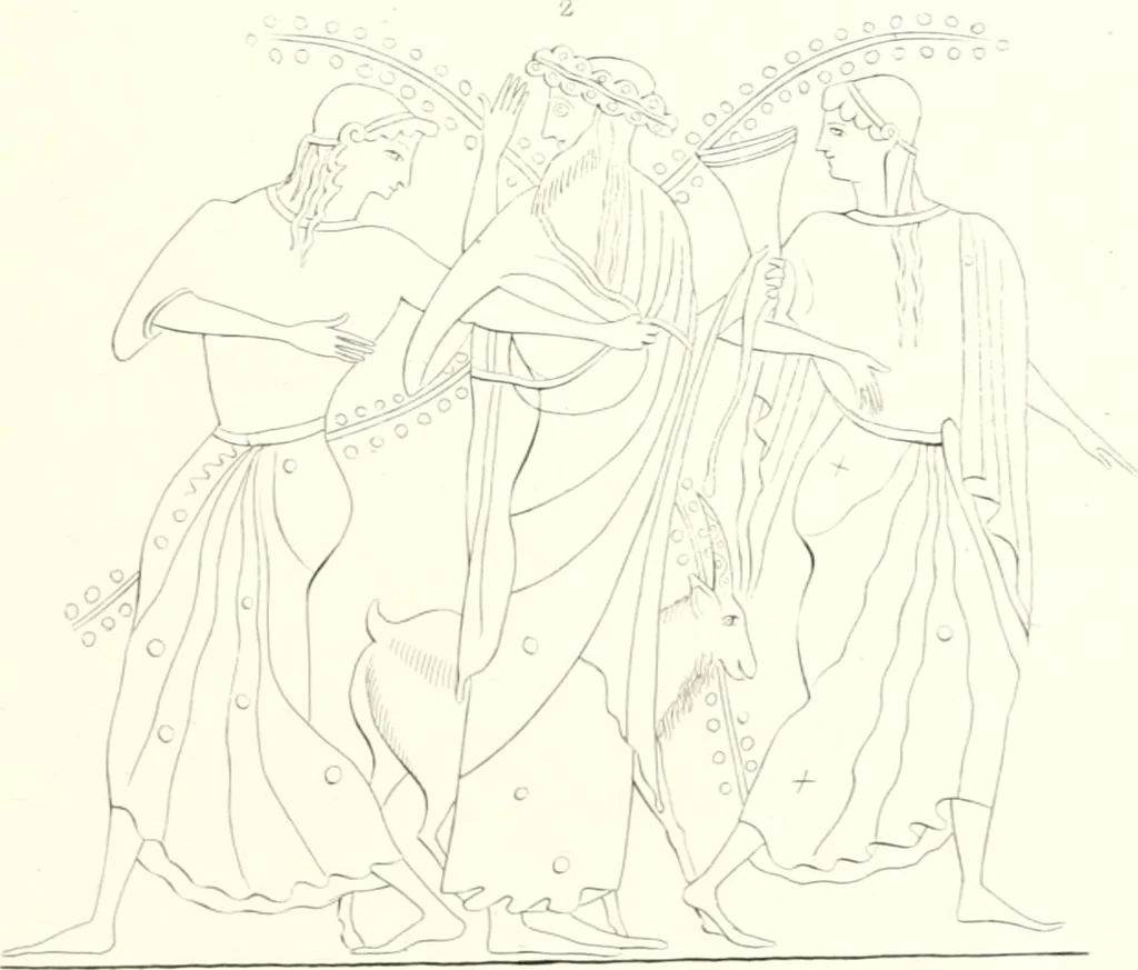 An illustration from Pitture di vasi fittili, esibite dal cav. F. Inghirami per servire di studio alla mitologia ed all storia degli antichi popoli, 1838, leaf 230