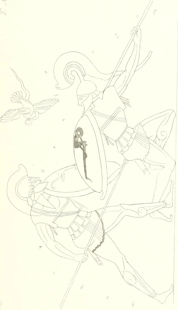 An illustration from Pitture di vasi fittili, esibite dal cav. F. Inghirami per servire di studio alla mitologia ed all storia degli antichi popoli, 1838, leaf 232