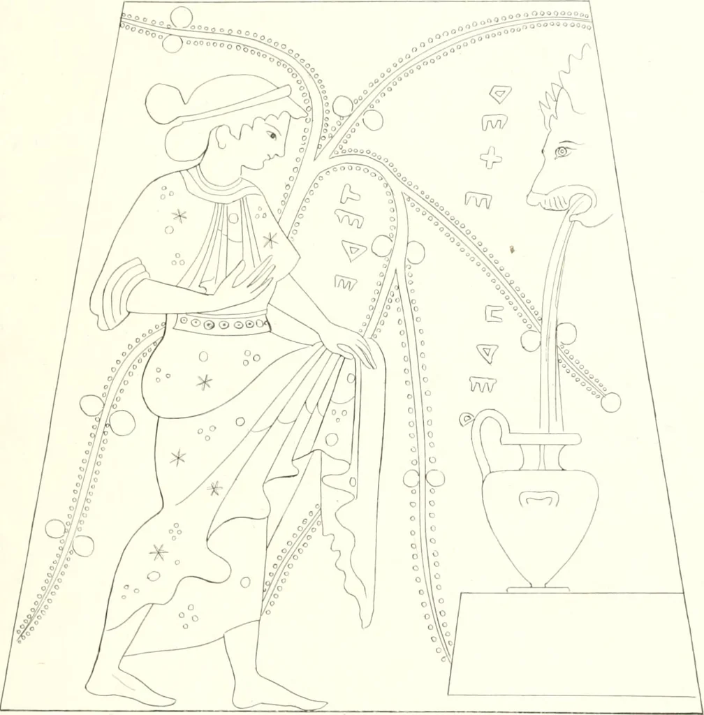 An illustration from Pitture di vasi fittili, esibite dal cav. F. Inghirami per servire di studio alla mitologia ed all storia degli antichi popoli, 1838, leaf 238