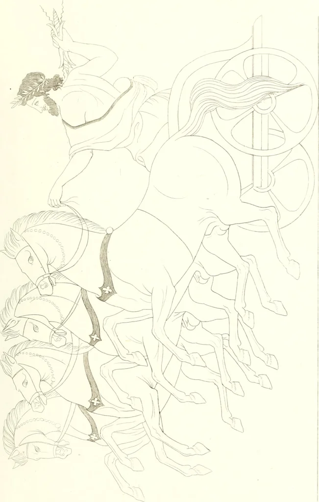 An illustration from Pitture di vasi fittili, esibite dal cav. F. Inghirami per servire di studio alla mitologia ed all storia degli antichi popoli, 1838, leaf 244