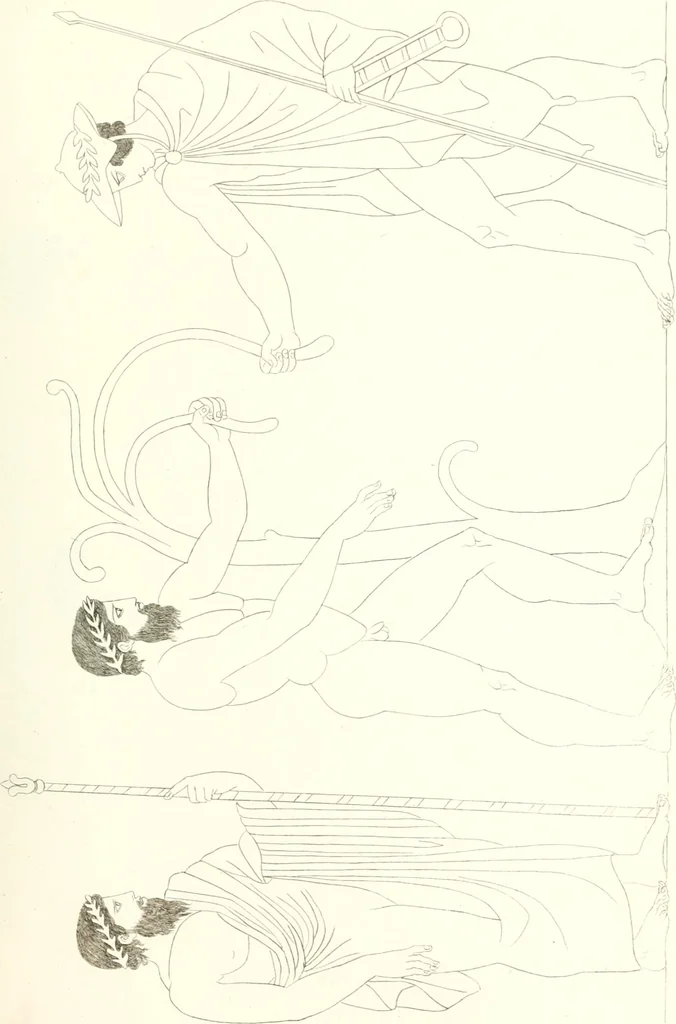 An illustration from Pitture di vasi fittili, esibite dal cav. F. Inghirami per servire di studio alla mitologia ed all storia degli antichi popoli, 1838, leaf 248