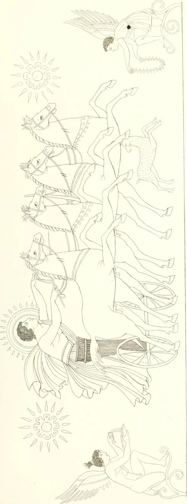 An illustration from Pitture di vasi fittili, esibite dal cav. F. Inghirami per servire di studio alla mitologia ed all storia degli antichi popoli, 1838, leaf 254