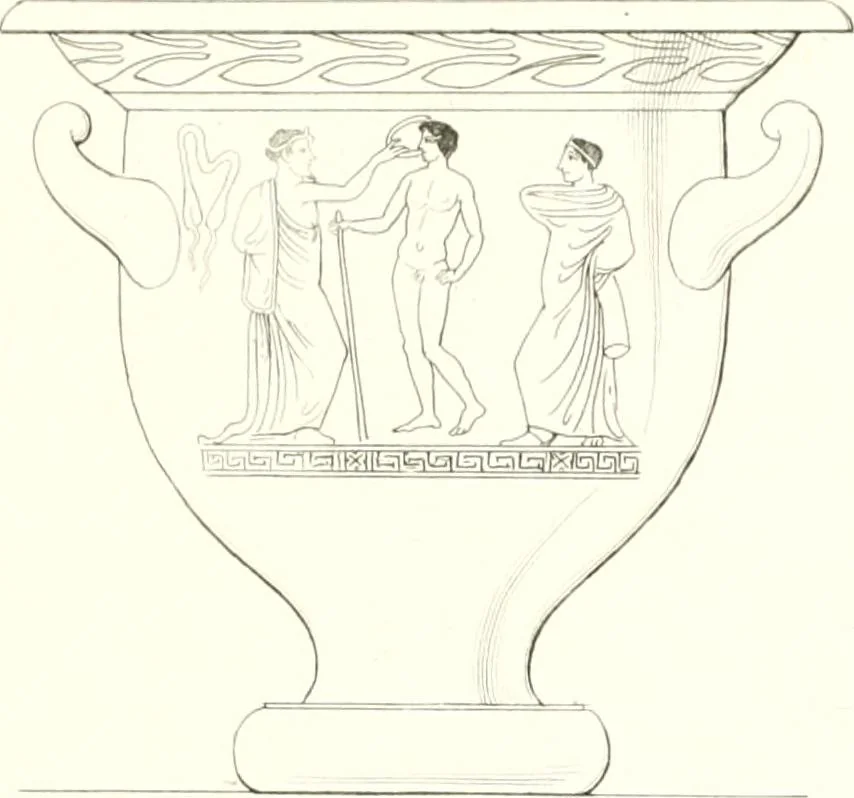 An illustration from Pitture di vasi fittili, esibite dal cav. F. Inghirami per servire di studio alla mitologia ed all storia degli antichi popoli, 1838, leaf 258