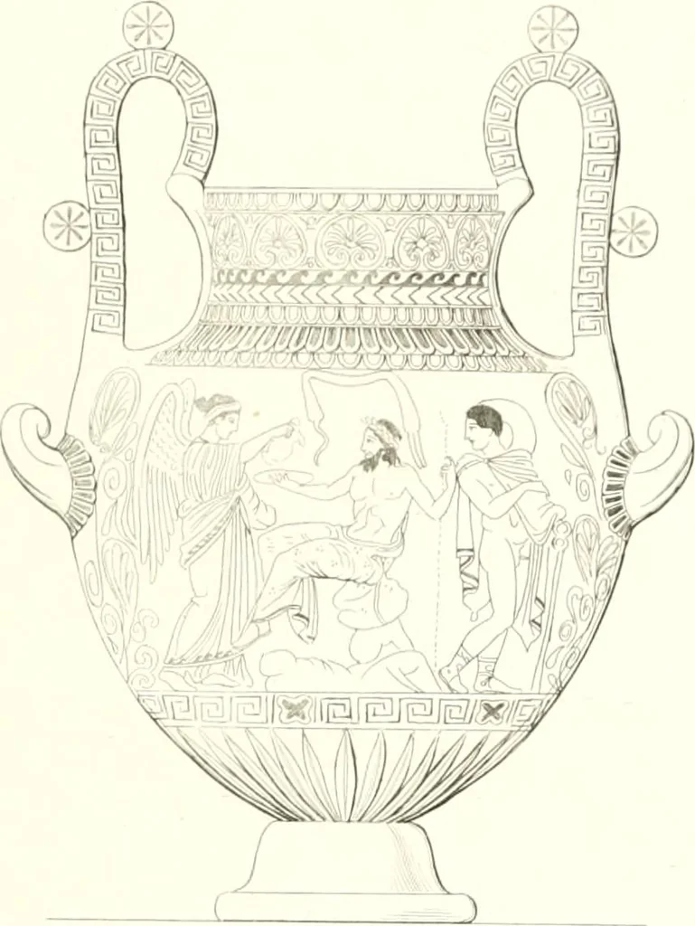 An illustration from Pitture di vasi fittili, esibite dal cav. F. Inghirami per servire di studio alla mitologia ed all storia degli antichi popoli, 1838, leaf 266