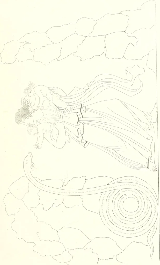 An illustration from Pitture di vasi fittili, esibite dal cav. F. Inghirami per servire di studio alla mitologia ed all storia degli antichi popoli, 1838, leaf 268
