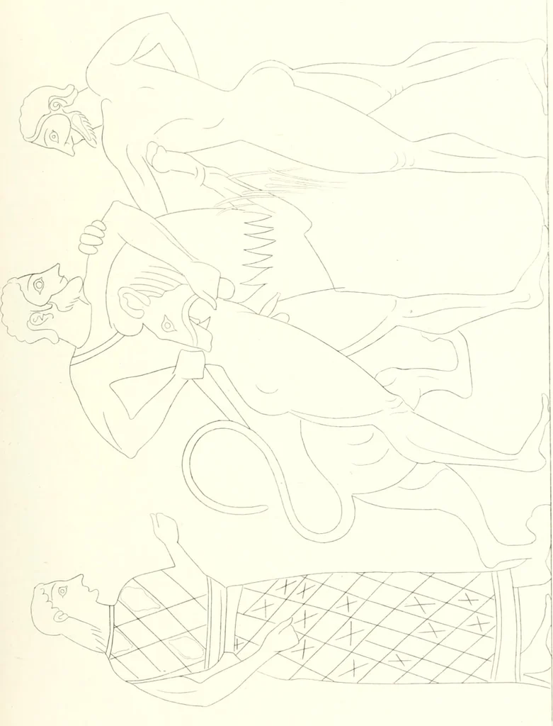 An illustration from Pitture di vasi fittili, esibite dal cav. F. Inghirami per servire di studio alla mitologia ed all storia degli antichi popoli, 1838, leaf 272