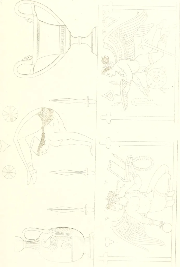An illustration from Pitture di vasi fittili, esibite dal cav. F. Inghirami per servire di studio alla mitologia ed all storia degli antichi popoli, 1838, leaf 282