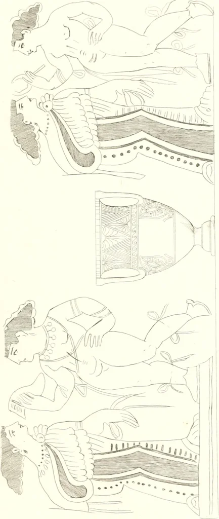 An illustration from Pitture di vasi fittili, esibite dal cav. F. Inghirami per servire di studio alla mitologia ed all storia degli antichi popoli, 1838, leaf 284