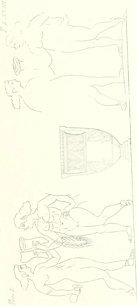 An illustration from Pitture di vasi fittili, esibite dal cav. F. Inghirami per servire di studio alla mitologia ed all storia degli antichi popoli, 1838, leaf 286